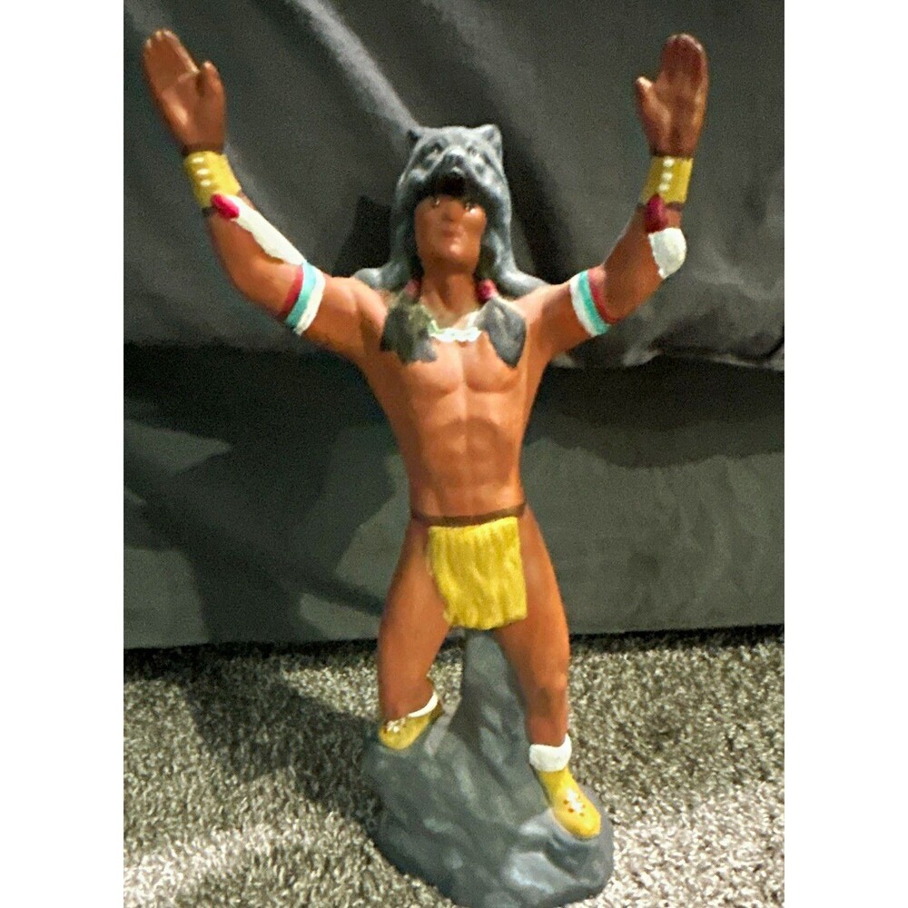 Native American Wolf Dancer-Hand Painted Resin Figurine